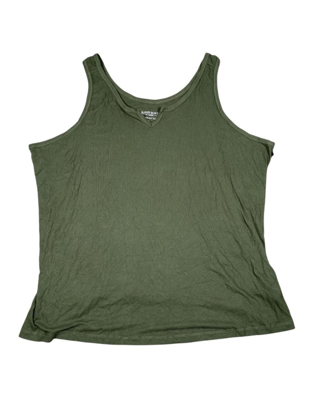 Torrid Super Soft Green Rib Knit Sleep Tank Size 4 Lightweight Relaxed Fit NWT